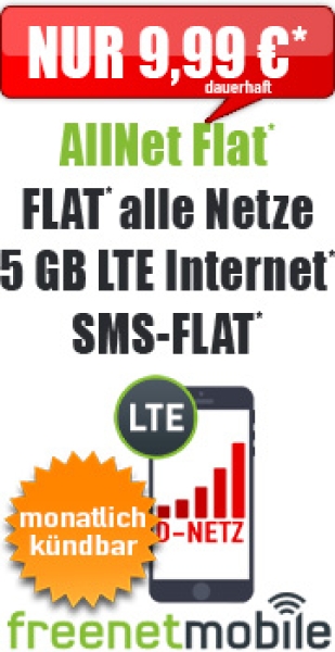 freeFlat 5 GB LTE 9.99